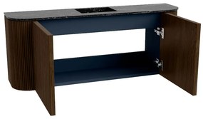 Mondiaz Joya DLux 105cm toiletmeubel ronding links/rechts walnut met wastafel faye midden 1 kraangat lava