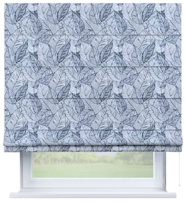 Dekoria Kant en Klaar Vouwgordijn Capri, donkerblauw-wit