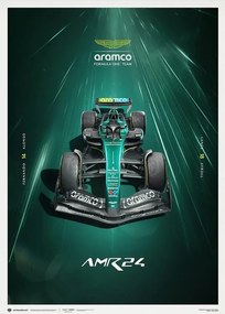 Kunstdruk Aston Martin Aramco Formula One® Team - AMR24 - Hyper-Focus - 2024, Automobilist