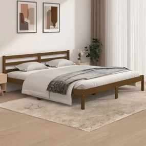 vidaXL Bedframe grenenhout honingbruin 180x200 cm 6FT Super King