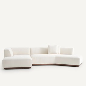 Hoekbank links in chenille fluweel, JACOPO