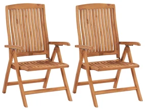 vidaXL Tuinstoelen 2 st met heldergroene kussens massief teakhout