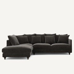 Hoekslaapbank in chenille fluweel, Lazare