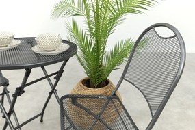 Inklapbare balkonset 3-delig strekmetaal - Antraciet