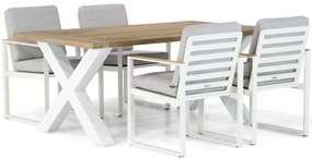 Tuinset 4 personen 180 cm Aluminium Wit Lifestyle Garden Furniture Soray