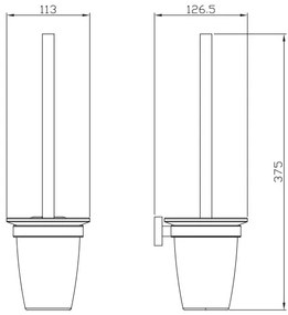 Eastbrook Asti messing toiletborstelhouder chroom