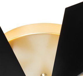 Design plafondlamp zwart met goud 5-lichts - Sinem Design G9 rond Binnenverlichting Lamp