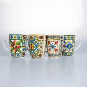 Set van 4 mokken Costiera | Villa D'Este Home Tivoli