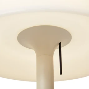 Scandinavische buiten vloerlamp beige met witte kap IP44 - Mississippi Modern E27 IP44 Scandinavisch Buitenverlichting rond