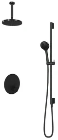 Hotbath Cobber IBS22GN inbouwdouche met 3s handdouche, 15cm plafondbuis en glijstang geborsteld nikkel