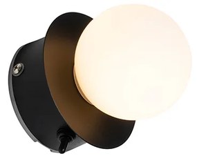 Wandlamp zwart IP44 met schakelaar - Cederic