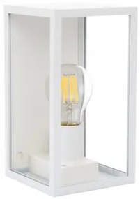 Buitenwandlamp In Aluminium En Glas Delha Wit - Sklum