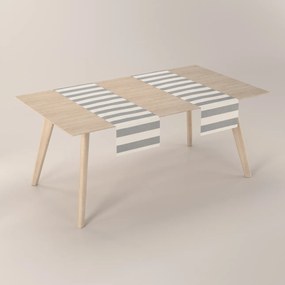 Dekoria Rechthoekige tafelloper, wit-grijs, 40 x 130 cm