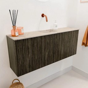 Mondiaz Joya DLux 100cm toiletmeubel shadow met wastafel faye midden zonder kraangat frappe