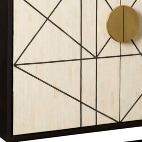 Renew Pisa Design Wandkast Zwart Wit - 100x40x140cm.