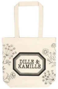 Canvas tas, Dille&amp;Kamille, gerecycled katoen, limited edition, klein, 30 x 36 x 10 cm