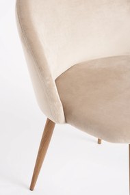 Set 4 fluwelen Vint Stoelen