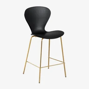 Pak Van 4 Uit Hoge Krukken Zwart & ↑65 Cm & Goud - Sklum