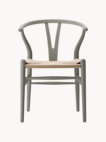 Houten stoel CH24 Wishbone Chair met handgevlochten zitvlak