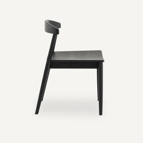 Set van 2 stoelen in eik met zwarte tint, Galb