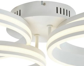 Plafondlamp wit incl. LED 3-staps dimbaar 4-lichts - Navara Design rond Binnenverlichting Lamp