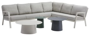 Barolo hoek loungeset 6 delig aluminium latte zand
