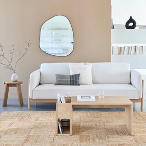 Geweven vloerkleed, met ruiten, in jute, Mulfier