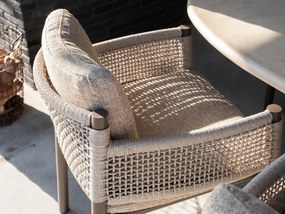 4 Seasons Outdoor Savanne tuinset met Hampton tafel 160 cm Tuinstoel   bruin weerbestendig