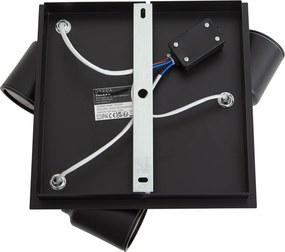 Moderne badkamer spot zwart vierkant 3-lichts IP44 - Ducha
