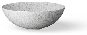 Looox Ceramic terrazzo waskom - 40x15cm - Beige WWK40TB