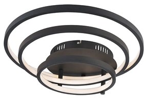 Moderne plafondlamp zwart incl. LED en dimmer- Rondas Modern Binnenverlichting Lamp