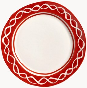 Handbeschilderde ontbijtborden Festivo van porselein, 2-delig