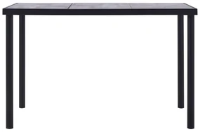 vidaXL Eettafel 160x80x75 cm MDF zwart en betongrijs