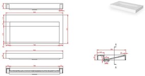 SSI Design Stretto Solid Surface Wastafel 90x45.5cm