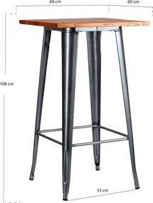 Hoge Torix Tafel Natuurlijk Hout 60 cm