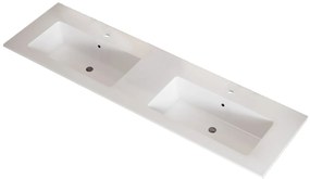 Muebles Avila badmeubel ribbelfront 120cm macchiato met dubbele wastafel zonder kraangaten