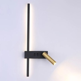 WANDLAMP APP1439-W RIGHT BLACK GOLD