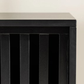 TV Meubel Met Schuifdeur Zwart - 180x40x45cm.