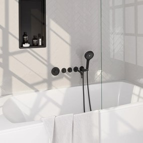 Brauer Stripe inbouw badkraan met 3 standen handdouche zwart mat