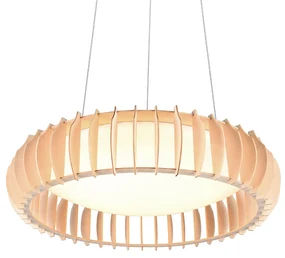 Scandinavische hanglamp beige incl. LED - MonteScandinavisch Scandinavisch rond Binnenverlichting Lamp