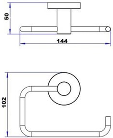 Plieger Vigo toiletrolhouder zonder klep chroom