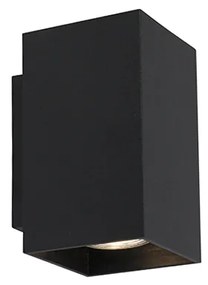 Moderne wandlamp zwart vierkant - Sandy Design, Modern GU10 Binnenverlichting Lamp