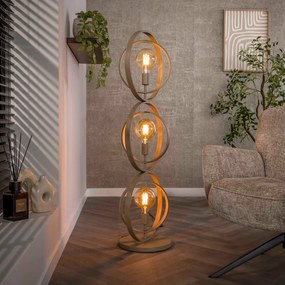 Vloerlamp Metalen Ringen Beige
