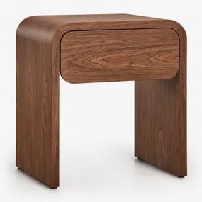 Pack Van 2 Nachtkastjes 45x40 Cm In Mdf Rosbel Marrón Nogal Oscuro - Sklum