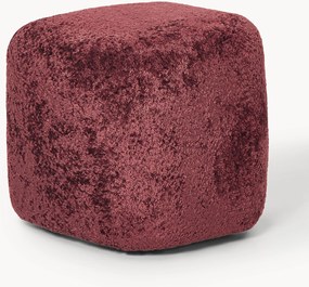 Hoge teddy bouclé ottoman Wolke