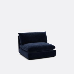 Fauteuil voor modulaire zitbank, in gemêleerd polyester, Malo