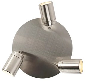 Moderne badkamer spot staal 3-lichts IP44 - Ducha