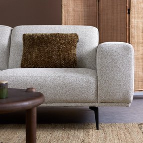 Moderne Hoekbank Beige Ottomane Links