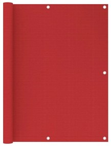 vidaXL Balkonscherm 120x400 cm HDPE rood