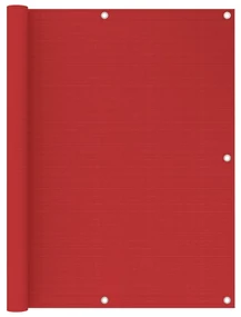vidaXL Balkonscherm 120x400 cm HDPE rood